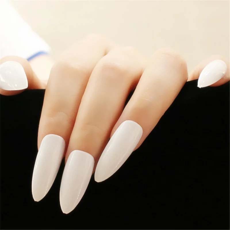 Short Matte Coffin Nails False Frosted Gray Faux Ongles With Autocollant Ballerina Shape Artificial Full Cover Fake Nails Matt - Цвет: 17-w-2