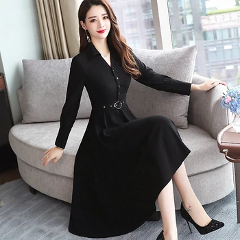 

Maternity Vintage a Line Belt Breastfeeding Dress Pregnancy V-Neck Sexy Party Dress Elegant 2019 Autumn Fashion Nursing Dress