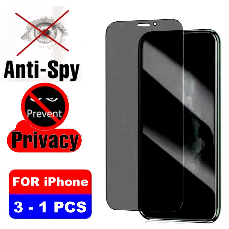 1-3 шт. закаленное защитное стекло для IPhone 12 11 Pro XS MAX X XR противошпионское 6s 7 8 Plus |