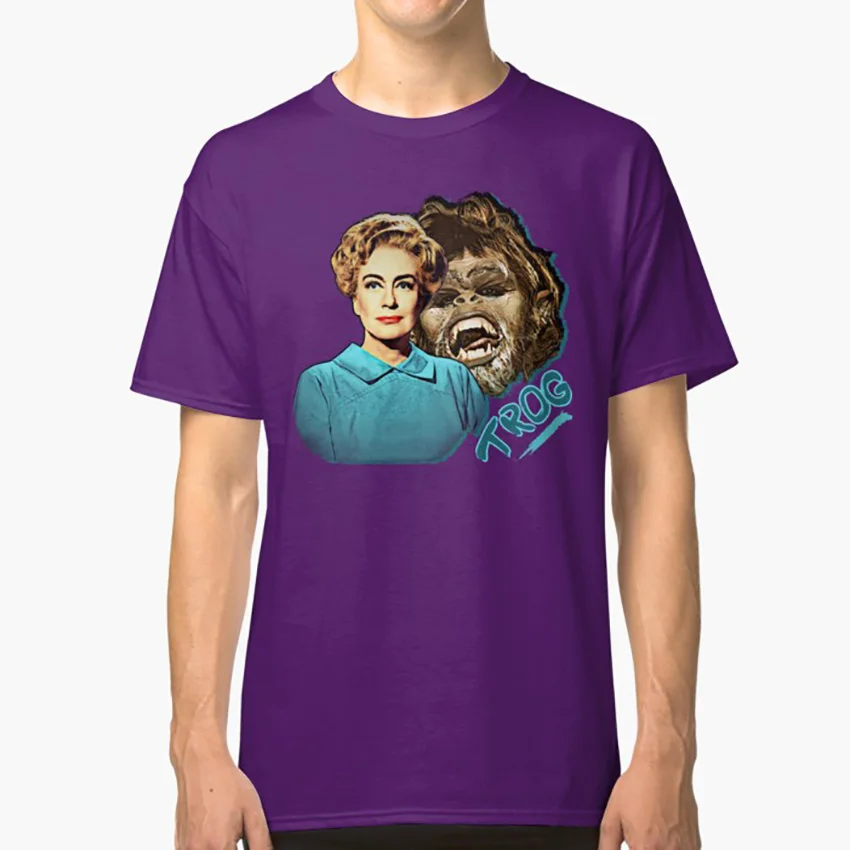 Joan Crawford-Trog футболка joan crawford trog monster movie b фильм schlock horror научная фантастика campy camp классический - Цвет: Фиолетовый