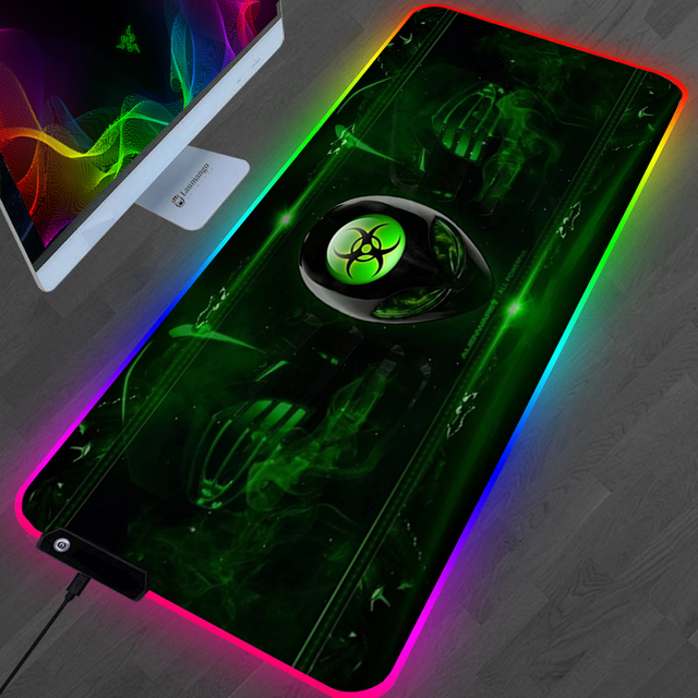 Alienware Gaming Mouse Pad  XXL Large PC Gamer Keyboard Desk Mat 900x400 LED Computer Accessories Tapis De Souris Mousepad