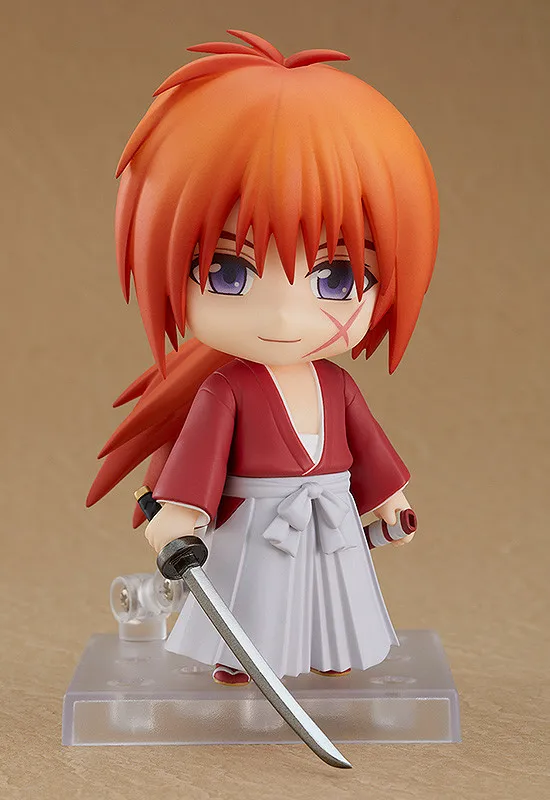 100% Original: Kenshin Himura Q Version Figma PVC Action Figure - Anime Figure