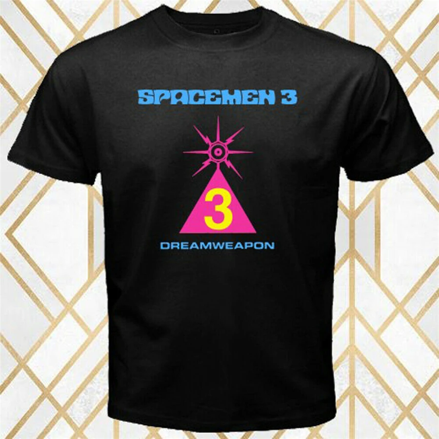 Мужская футболка в стиле ретро Spacemen 3 Rock Band Legend Dreamweapon Album черная размеры S