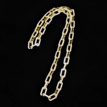 

10MM 12MM Gold Silver Color Stylish Simplicity Iced Out Cuban Link Chain Necklace Men Women Hip Hop Rapper Choker Unisex Jewelry