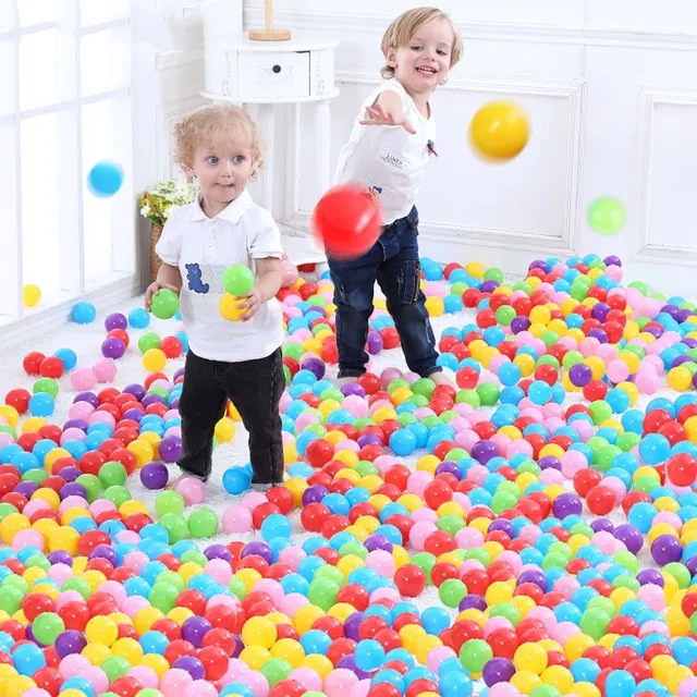 50-200pcs Colors Baby Plastic Balls Water Pool Ocean Wave Ball Kids Swim Pit With Basketball Hoop Play House Outdoors Tents Toy 2