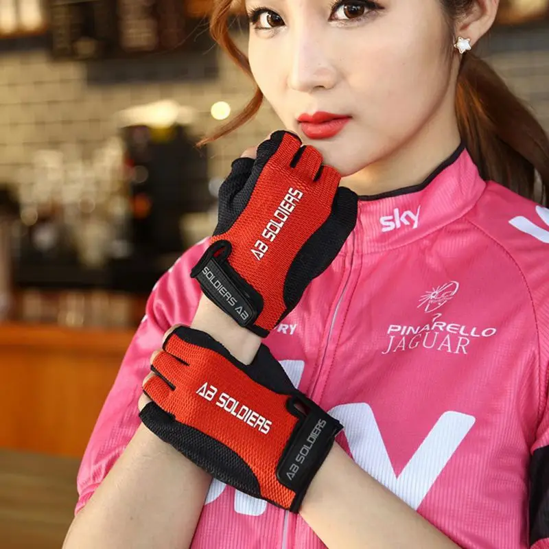 Велосипедные перчатки с полупальцами для женщин, для тренировок, занятий спортом, фитнеса, спорта, противоударные велосипедные перчатки, аксессуары для одежды