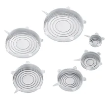 Расширяемая Мягкая силиконовая крышка многофункциональное хранение пищи свежие Чехлы JS21