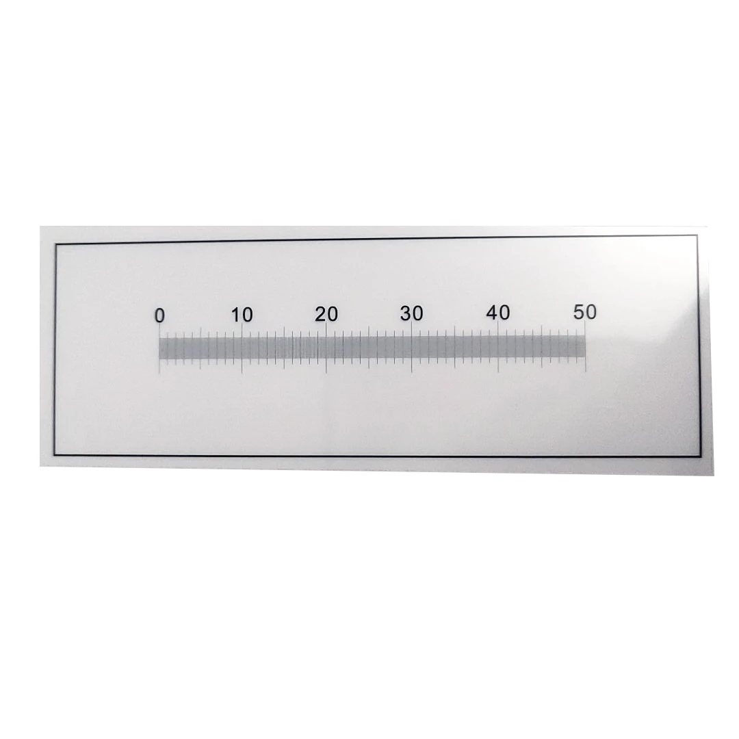 PET Soft Stain Card Micrometer Calibration Rule ForArea Diameter Width Measuring