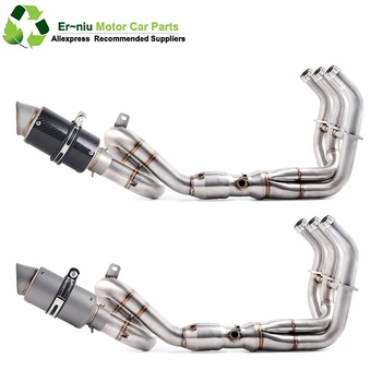 

MT09 FZ09 XSR900 2014-2019 Motorcycle carbon fiber Exhaust muffler exhaust Full System Slip On For yamaha FZ-09 MT-09 2014-2019