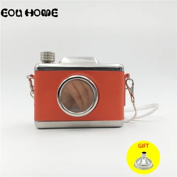 

11 Oz Camera Shape Stainless Steel Personalised Hip Flask Alcohol Portable Screw Cap Outdoor Whiskey Wine Pot Bridesmaid Gift