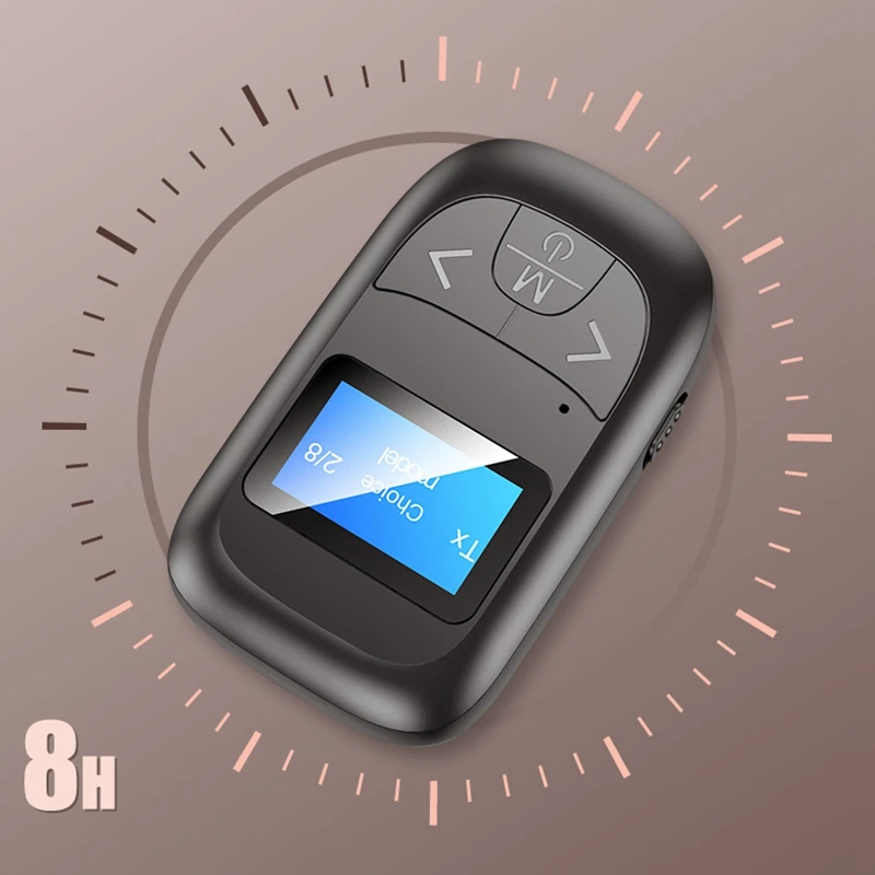 Bluetooth 5 0 Transmitter and Receiver LCD Display 3 5mm AUX Stereo USB Dongle Wireless Adapter for Car PC TV Headphone