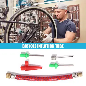 

5pcs/set Connector Pump Football Basketball Valve MTB Bike Tire Inflatable Tube Hose Ball Needle Adapter Kits Set