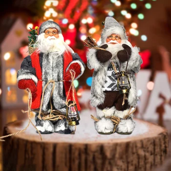 

Portable Doll Toy Standing Santa Claus Figurine Kids Gift Ornament Tabletop Festival Present Cute Exquisite Christmas Decoration