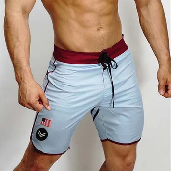 

NEW Men Breathable Shorts Fitness Bodybuilding Fashion Casual Gyms male Joggers Workout Beach Slim short Pants short masculino