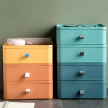 

Installation free manual DIY superimposed combined drawer desktop storage box office supplies cosmetics home storage rack