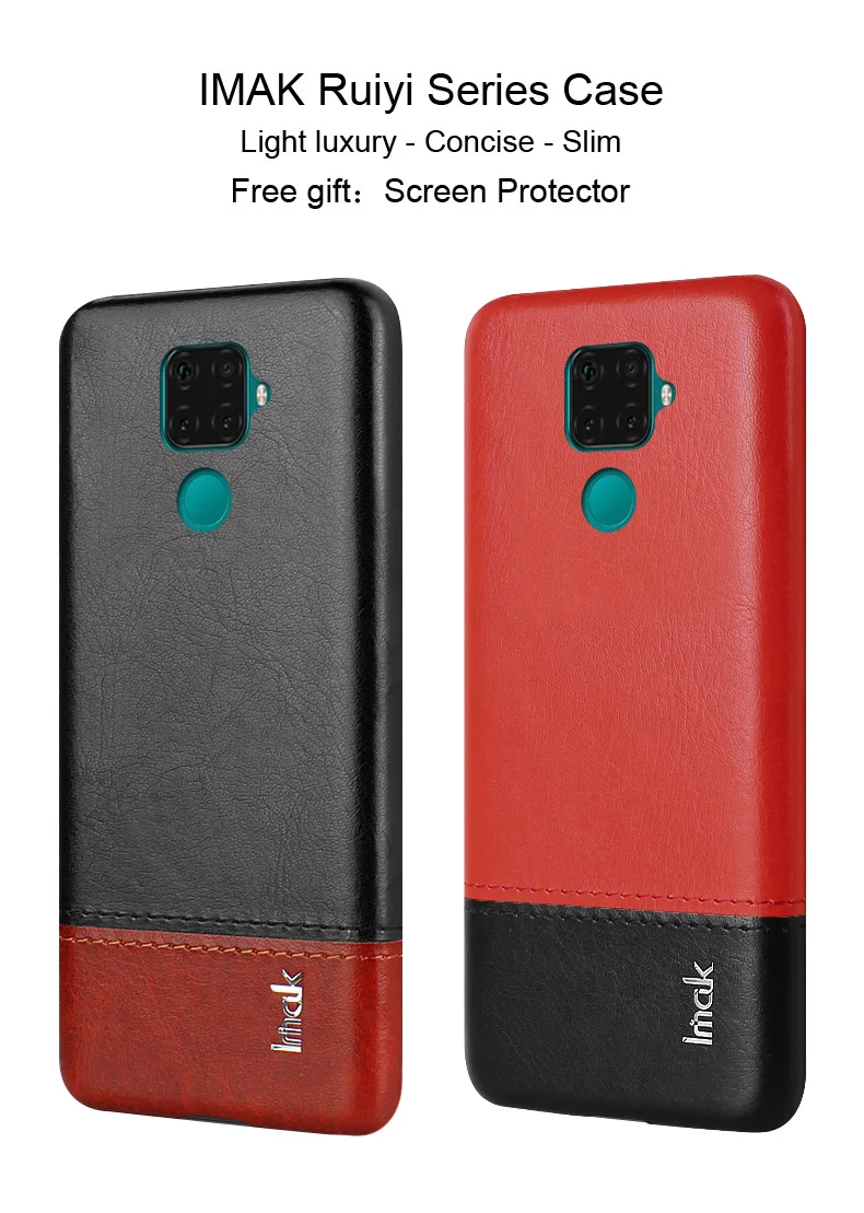 IMAK Для huawei Nova 5i Pro Чехол роскошные кожаные чехлы для huawei Nova 5i Pro жесткая задняя панель из поликарбоната