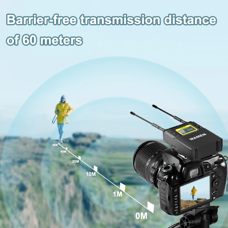 Captador para Streaming Microfone sem Fio com 50 Áudio Canais Selecionáveis Faixa Youtube Gravação Microfone Condensador Uhf 60m - Image 4