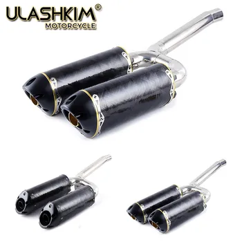 

FZ6S FZ6N Motorcycle Carbon Fiber Exhaust Muffler Full system Slip On pipe Connecting pipe For Yamaha FZ-6N FZ-6S FZ6