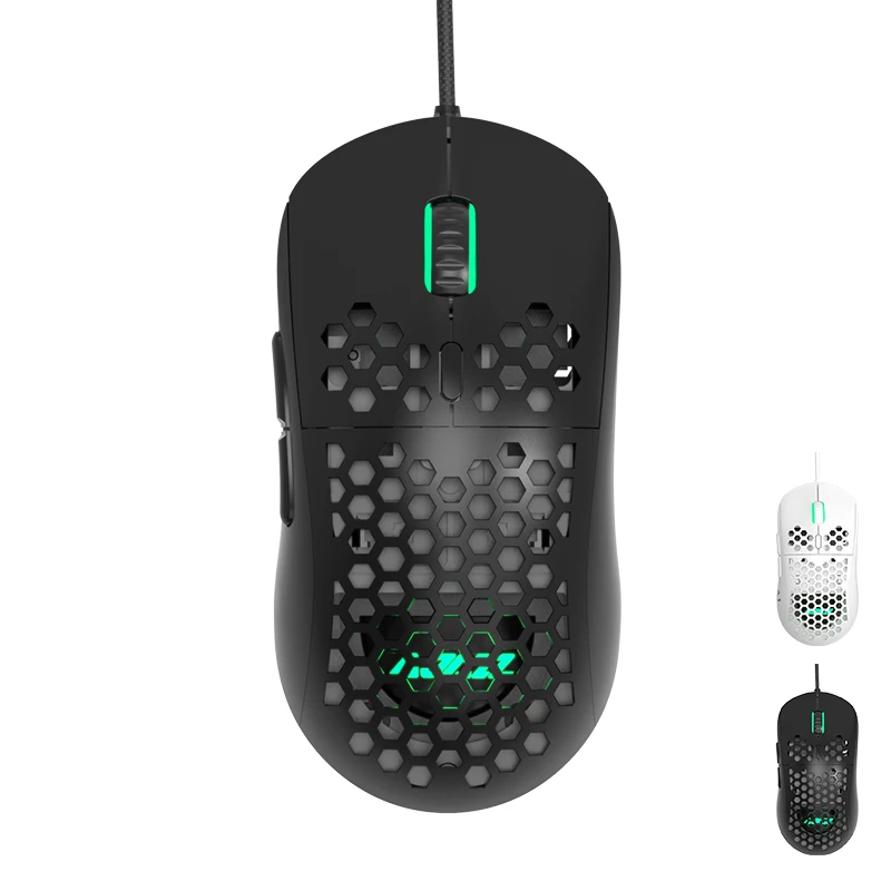 

AJAZZ Aj380 New Light Weight Wired Mouse 10000DPI 16000DPI Gaming Mouse Aj380R Hollow-out Design 6 Keys Adjustable 6 DPI Mice