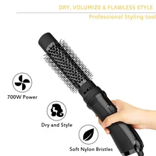 Профессиональный одношаговый фен для волос, 2 в 1 выпрямитель и бигуди, щипцы для завивки горячим воздухом, вращающиеся валики щетки