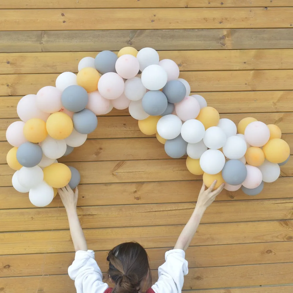 

102pcs/set 5inch Macaron-color Balloon Chain Arch for Wedding Birthday Party Backdrop Decorative Latex Balloons