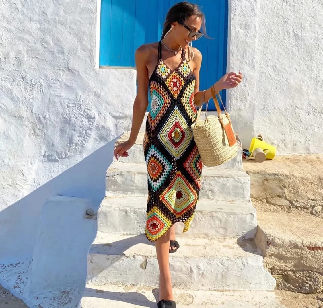 GypsyLady Boho Knitted Summer Dress 