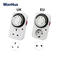 ManHua 24 Hour Programmable Mechanical Timer Switch Universal Socket TimerTG14,TG44 220V 16A Europe Plug EU UK plug 1