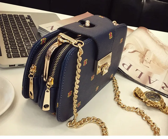 The new han edition fashion women bag mobile packet chain Crossbody bag