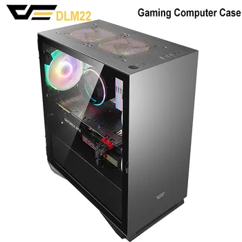 

DarkFlash DLM22 Desktop Case M-ATX/ITX USB 3.0 Supports Tempered Glass Doors To Open The Black Gaming Computer Desktop Case