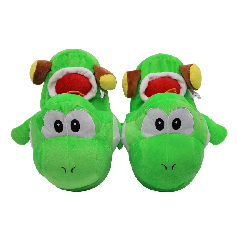 Супер Марио Йоши Плюшевые тапочки супермарио Зеленый Марио Auksiron домашняя обувь