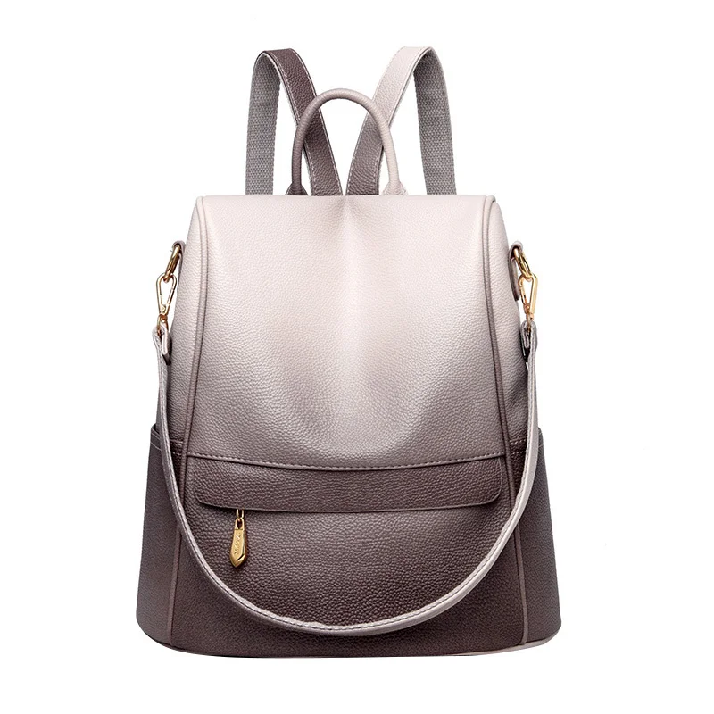 

Ladies Backpack Temperament Elegant Color Gradient Personality Back Open Pocket Backpack Anti-theft