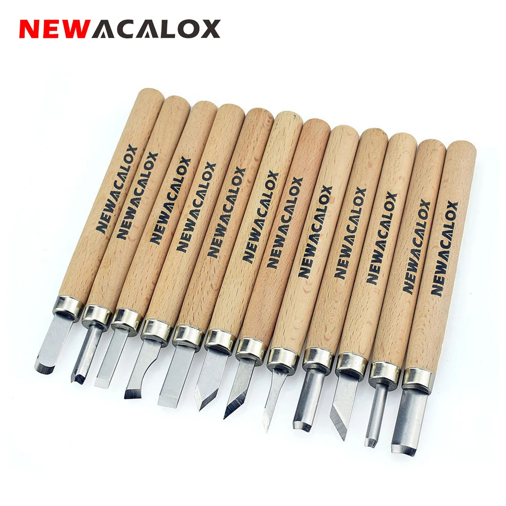 NEWACALOX 12 шт. инструмент для резьбы по дереву хобби искусство ремесло режущий