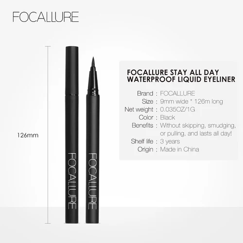 FOCALLURE 방수 리퀴드 아이라이너, 오래 지속되는 아이 펜슬, 내추럴 아이 라이너, 리퀴드 펜, 메이크업, 여성 화장품 6