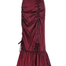 Belle Poque, кружевные юбки русалки, женские юбки в стиле панк, готика, несимметричная женская юбка, Ретро стиль, повседневные свободные уличные юбки