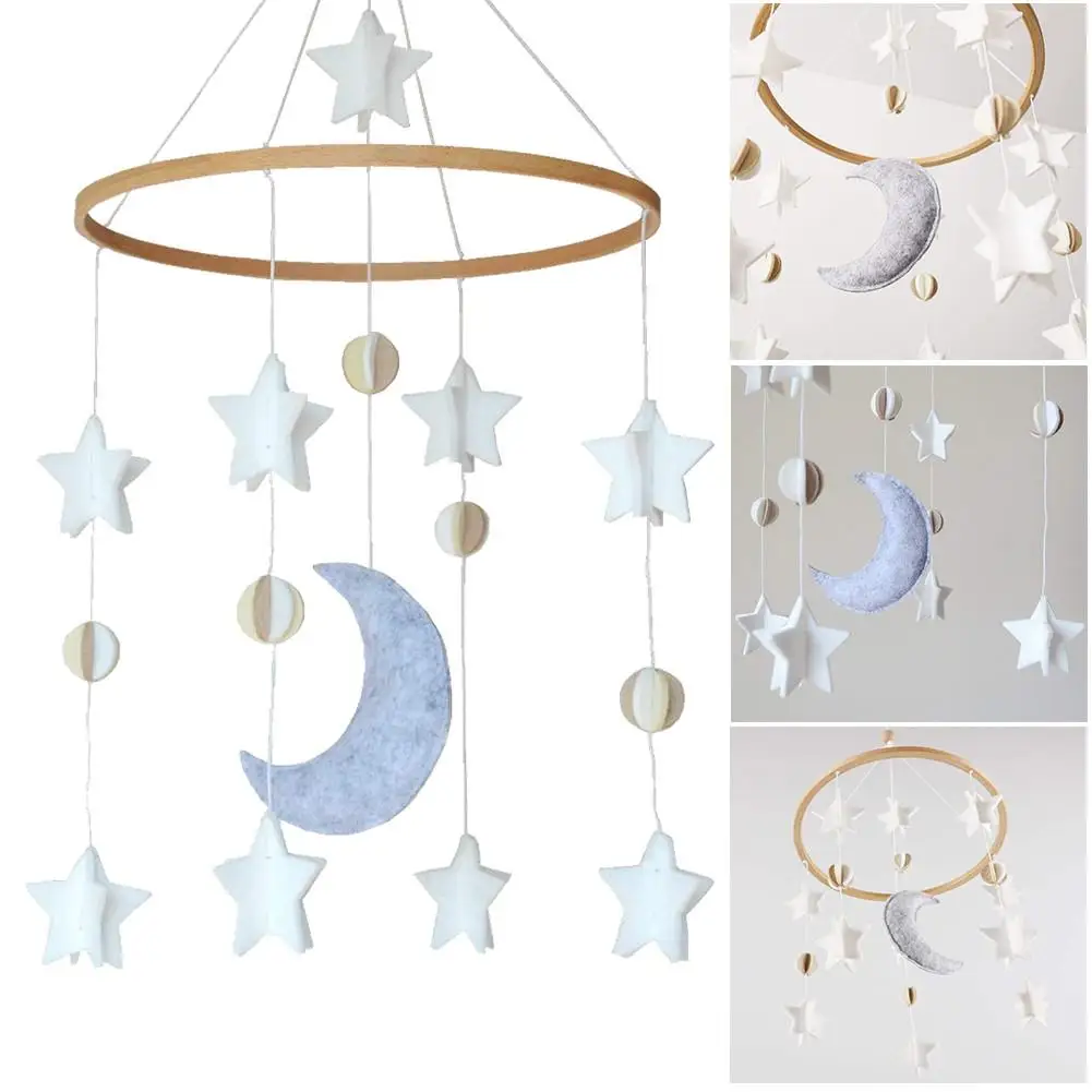 2020 New 3D Baby Rotary Bed Crib Mobile With Felt Colorful Butterfly Cloud Tree Wind Chime Decoration For Kids Toys | Мать и ребенок