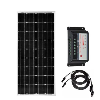 

Solar Panel Kit For Home 12v 100w 200w 300w 400w Solar Battery Charger Solar Charge Controller 12v/24v 30A Rv Boat Off Grid LED