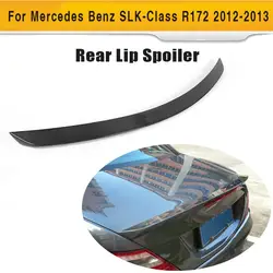 Углеродного волокна Грунтовка Авто Задние крылья спойлер багажника для Benz R172 SLK 2012-2013