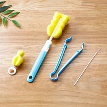 4 шт./компл. наборы для ухода за ребенком инструмент для очистки губки чашка бутылка соломенная щетка для чистки ребенка ниппельная кормушка бутылка чистые наборы для стрижки и удаления волос