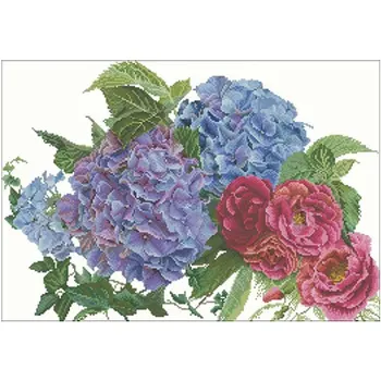 

Hydrangea (2) patterns Counted Cross Stitch 11CT 14CT 18CT 28CT DIY Cross Stitch Kits Embroidery Needlework Sets home decor