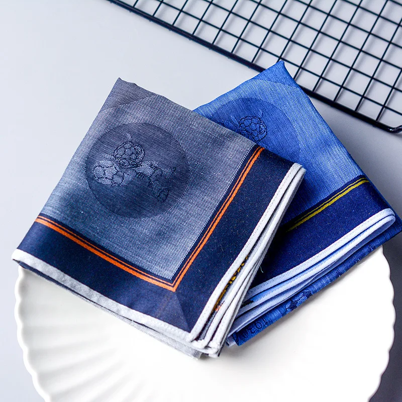  2pcs/lot Jacquard movement men's party handkerchief 48*48cm Casual unisex Pocket Square cotton Fabr