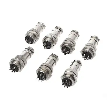 

GloryStar 5Pair GX12mm 2-8Pin Female & Male Connector Plug Socket Metal Aviation Plug