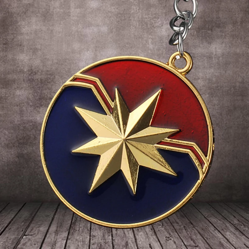 Avengers Endgame Captain Marvel Design Logo Alloy Key Chains Keychain Keyring 