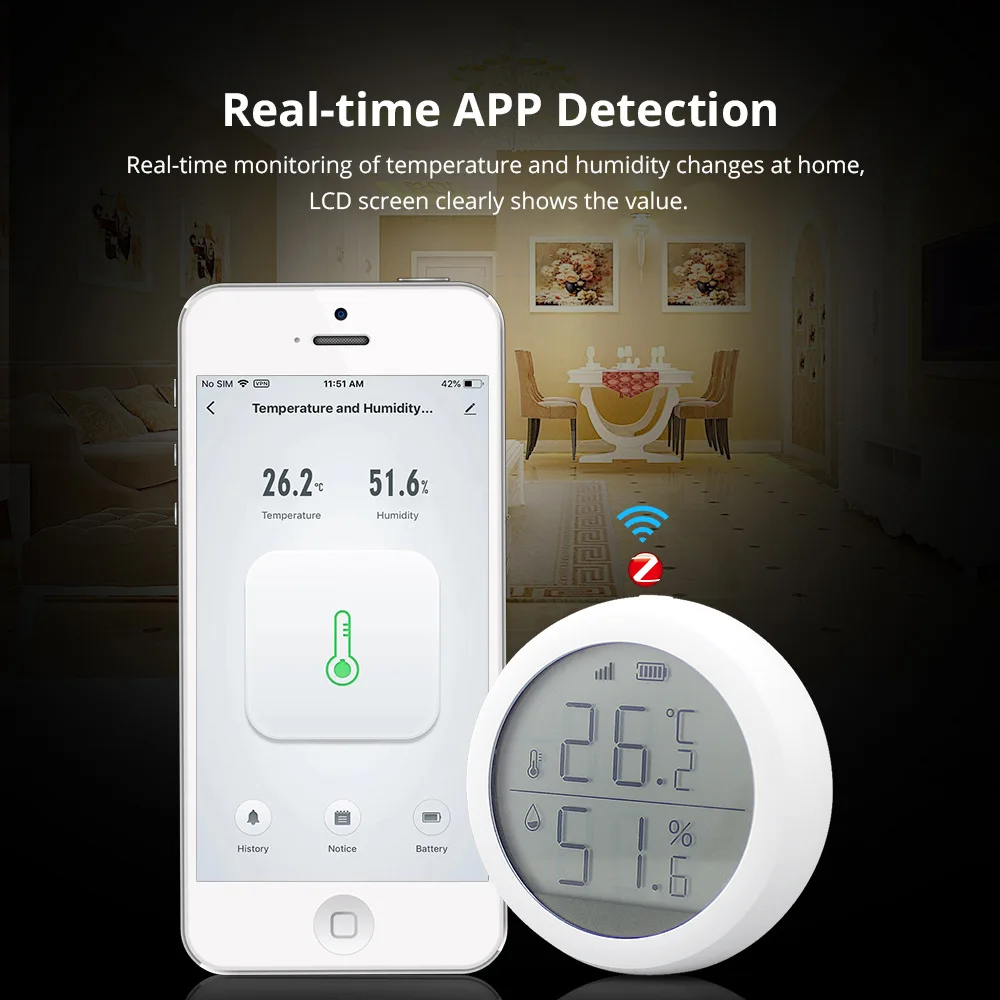 Tuya smart zigbee предельный датчик температуры и влажности может проверить запись