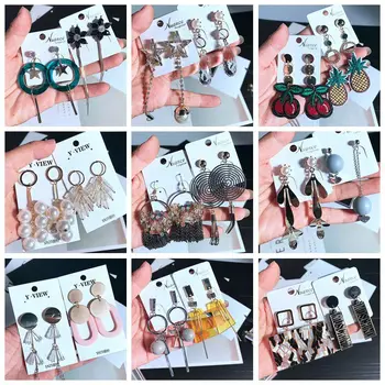 

30 Paris/lot novelty fashion women alloy earring lot vintage style cool design women jewelry earring wholesale 201109-149