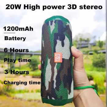 

20W Portable bluetooth speakers 3D hifi stereo subwoofer sound system for pc mini soundbar bass caixa de som FM radio altavoces