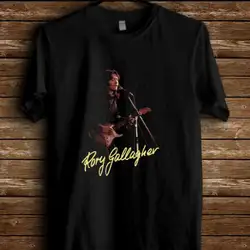 Rory Gallagher Taste Band винтажная музыкальная Мужская футболка черная