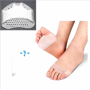 

1Pair Silicone Insoles with Air Hole High Heel Shoes Slip Resistant Pain Relief Foot Care Forefoot Half Yard Invisible Gel Pads