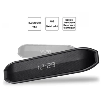 

WPAIER CY03 Wireless Bluetooth speaker LED Clock Display Outdoor Portable sound box Subwoofer audio Support TF/AUX