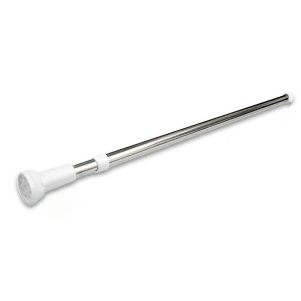 Household Curtain Rod Rail Spring Loaded Extendable Tension Adjustable Accessories Shower Voile Pole Telescopic Stainless Steel | Дом и сад