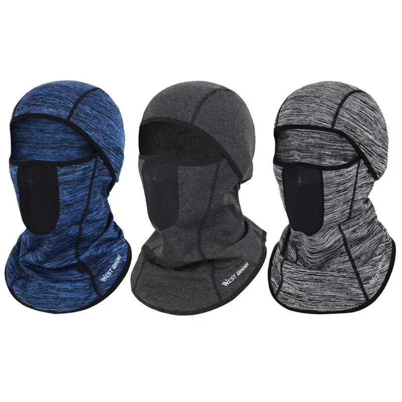 

WEST BIKING Winter Thermal Ski Mask Mesh Venting Hole Windproof Cycling CapBicycle Balaclava Fishing Running Bike Face Mask